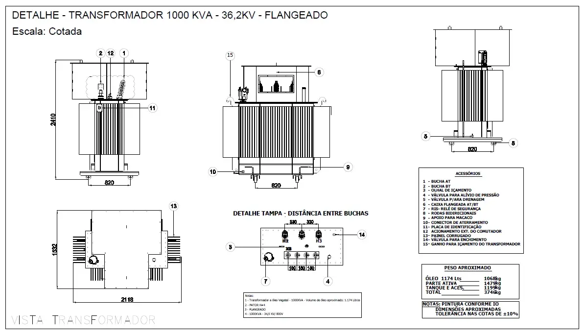 Projeto de subestação elétrica - Processo 2